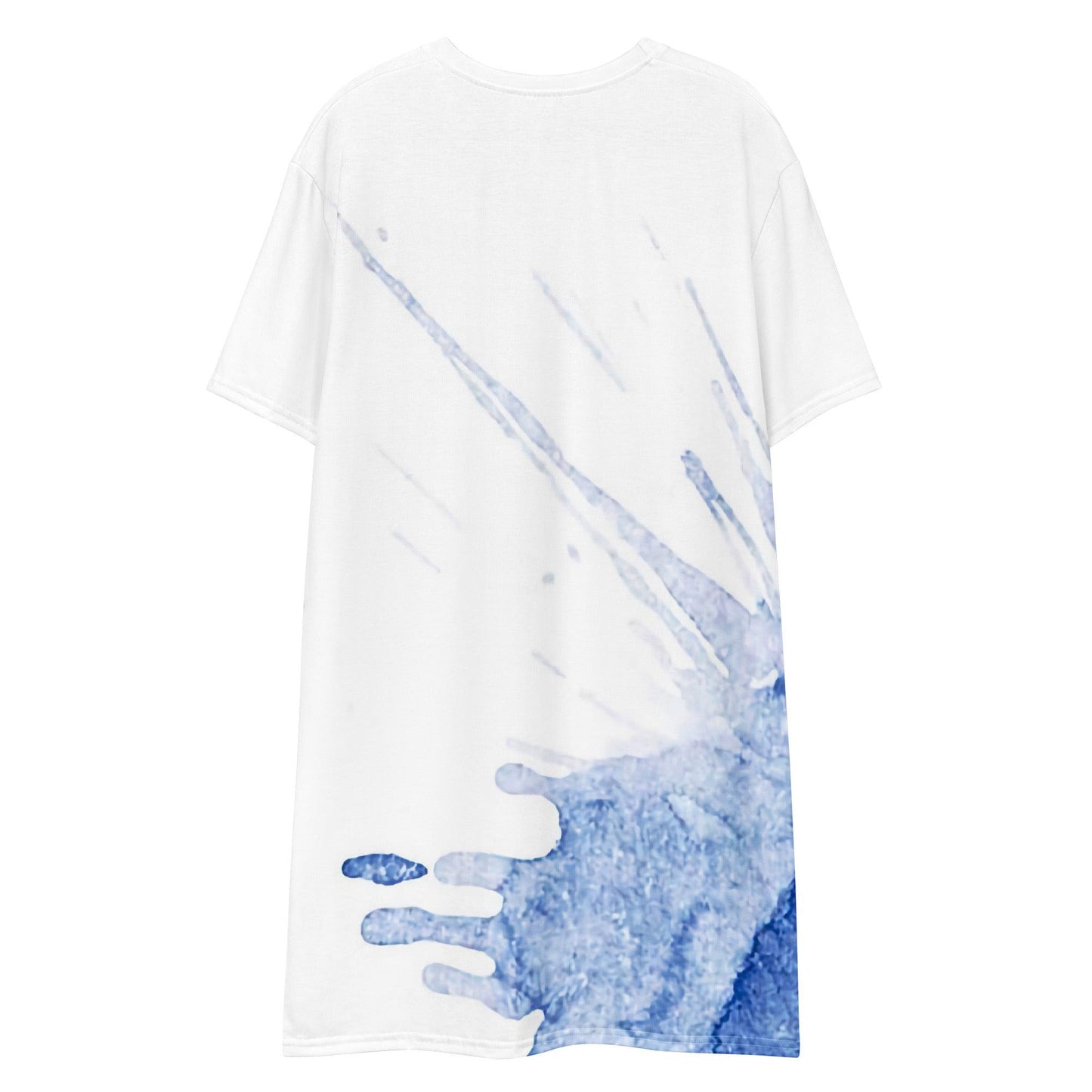 Watercolour Blue Splash - Womens T-Shirt Dress - iSAW Company