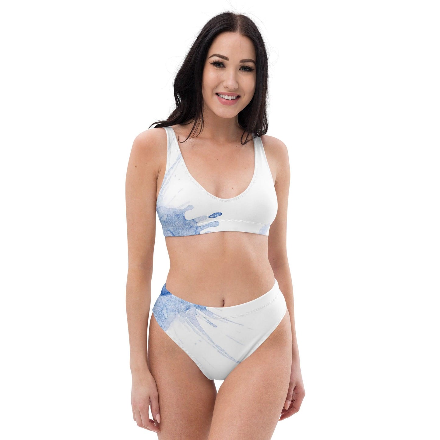 Watercolour Blue Splash - Womens Two-Piece Bikini - iSAW Company