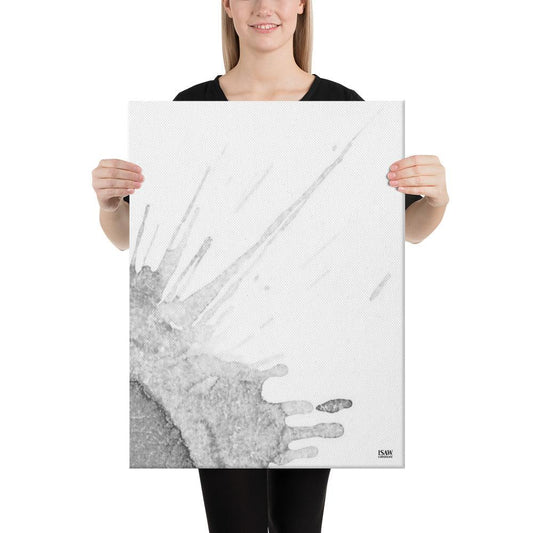 Watercolour Grey Splash - Canvas Print - iSAW Company