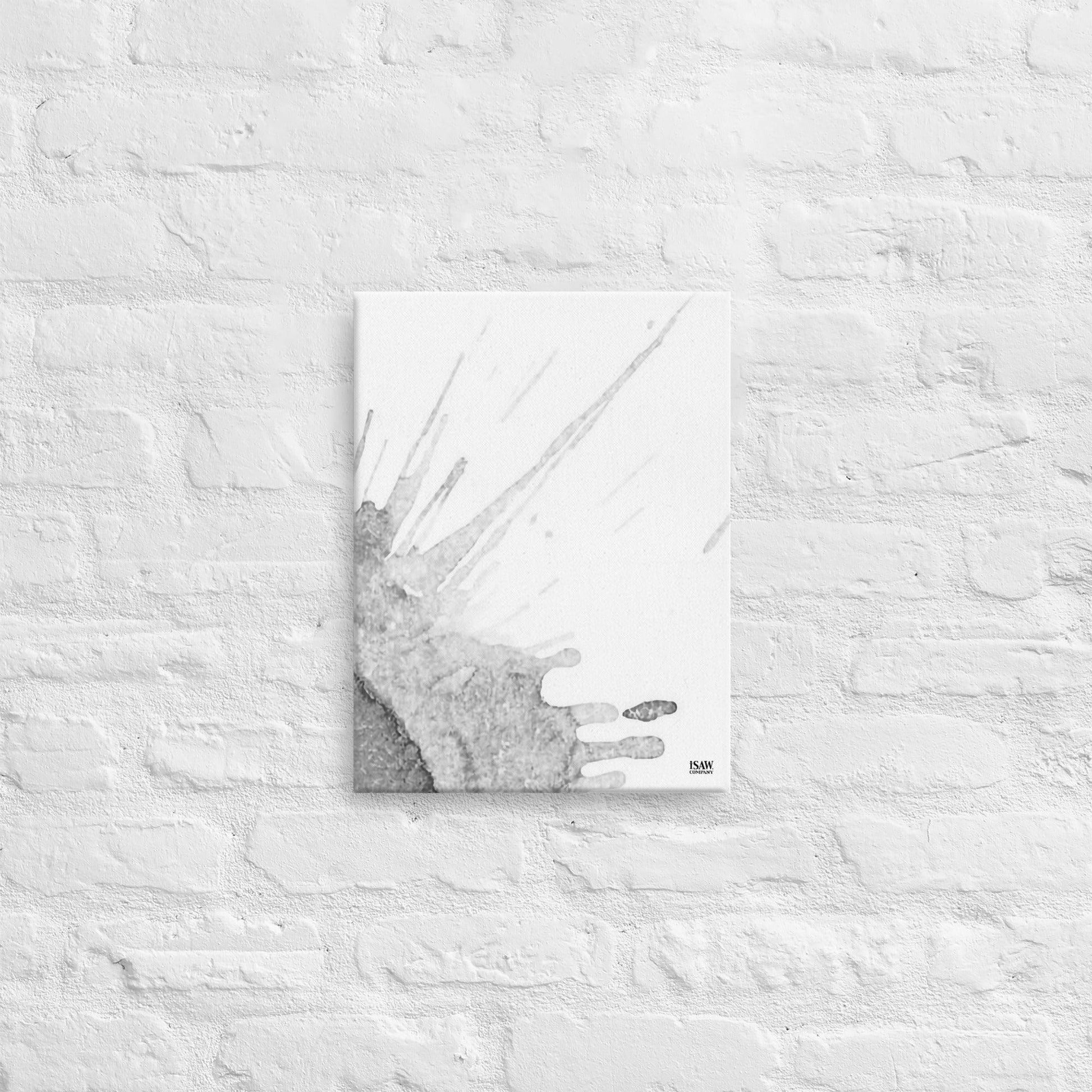 Watercolour Grey Splash - Canvas Print - iSAW Company