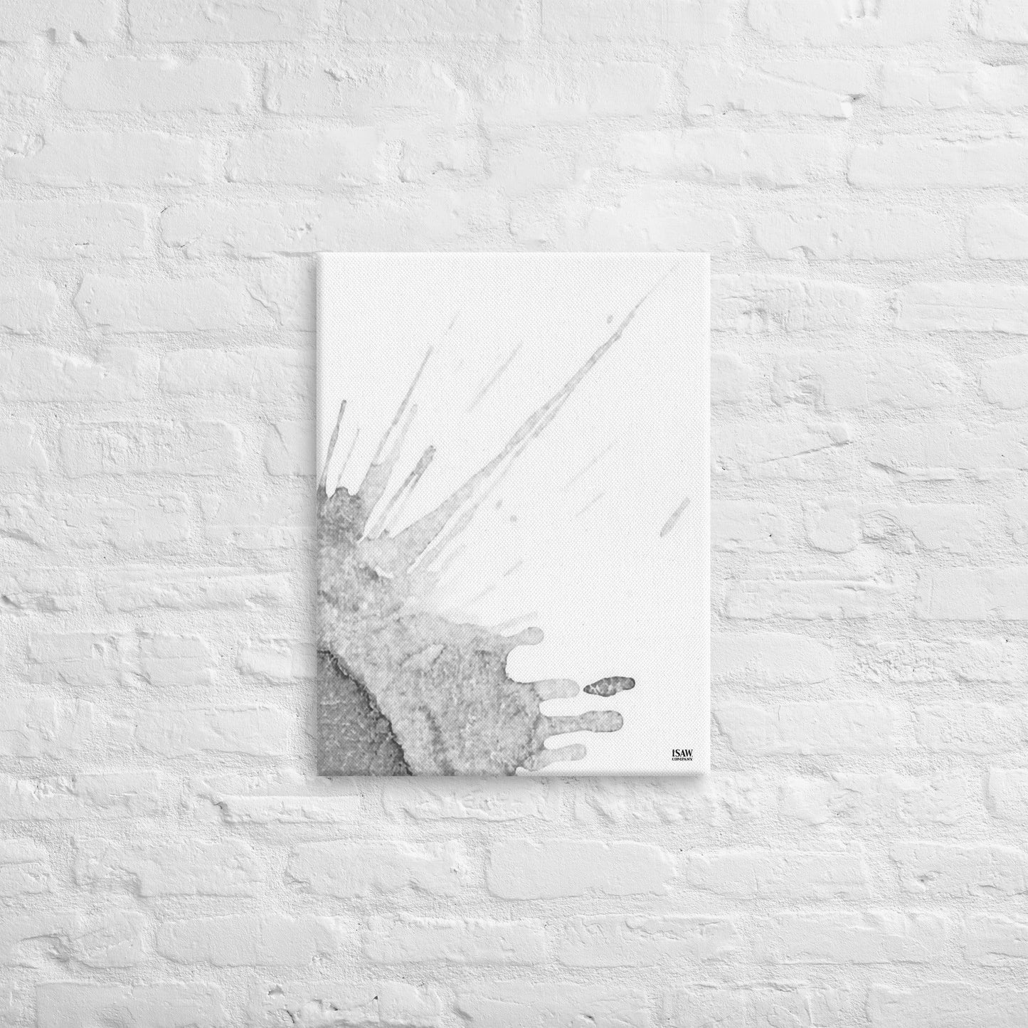 Watercolour Grey Splash - Canvas Print - iSAW Company