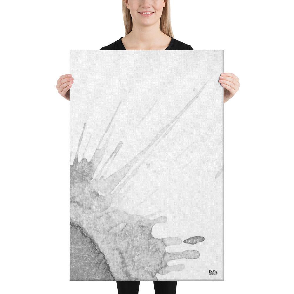 Watercolour Grey Splash - Canvas Print - iSAW Company