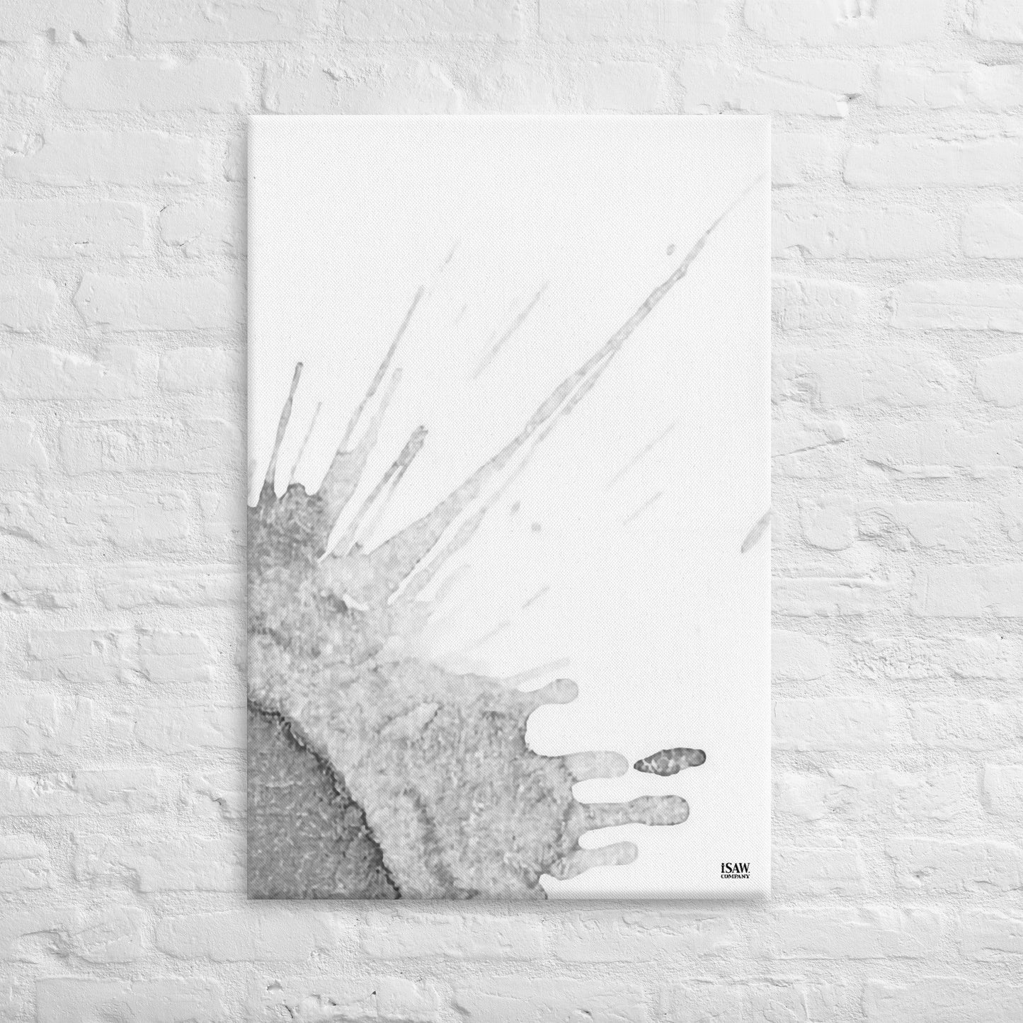 Watercolour Grey Splash - Canvas Print - iSAW Company