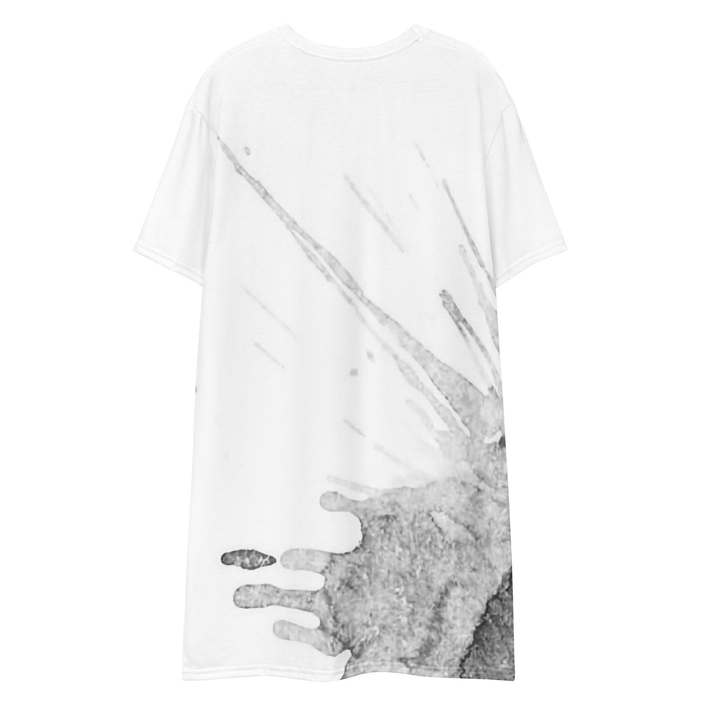 Watercolour Grey Splash - Womens T-Shirt Dress - iSAW Company