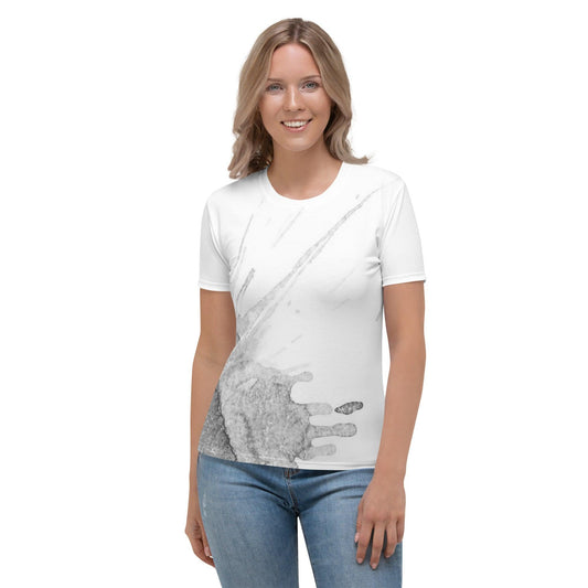 Watercolour Grey Splash - Womens T-Shirt - iSAW Company