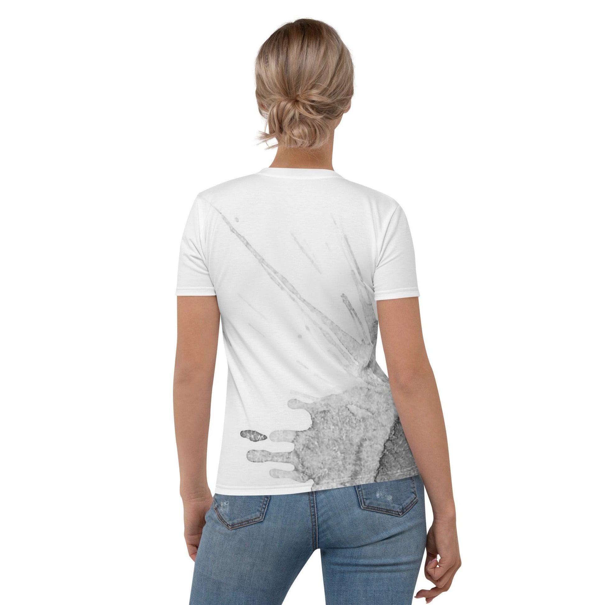 Watercolour Grey Splash - Womens T-Shirt - iSAW Company