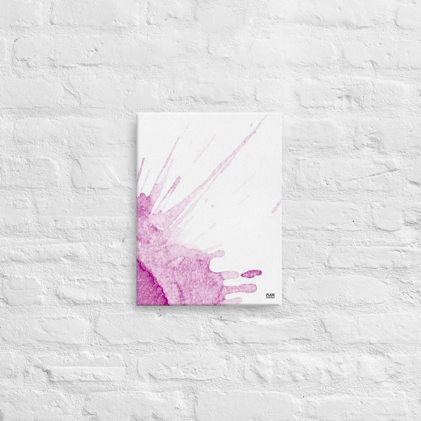 Watercolour Pink Splash - Canvas Print - iSAW Company