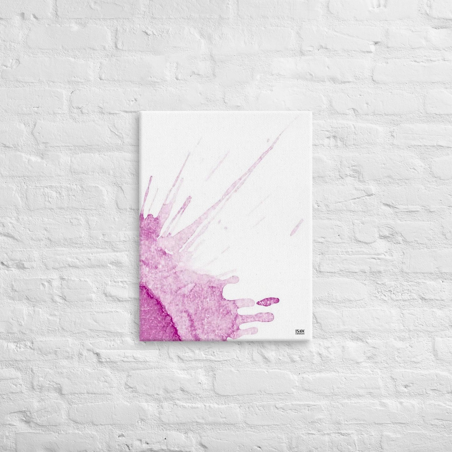 Watercolour Pink Splash - Canvas Print - iSAW Company