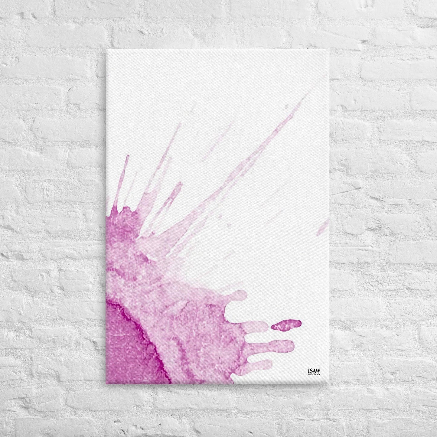 Watercolour Pink Splash - Canvas Print - iSAW Company