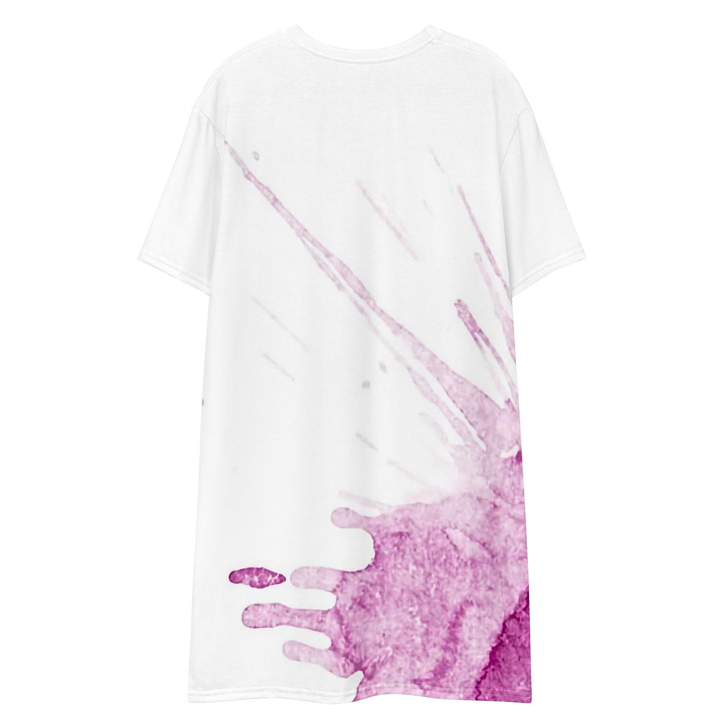 Watercolour Pink Splash - Womens T-Shirt Dress - iSAW Company
