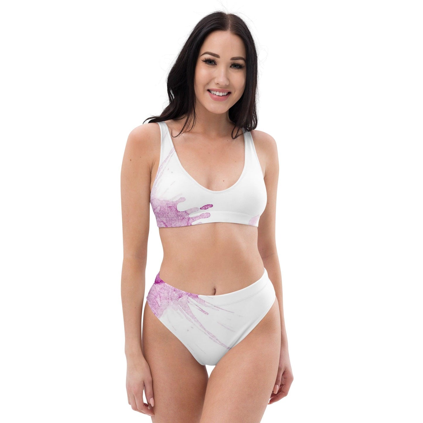 Watercolour Pink Splash - Womens Two-Piece Bikini - iSAW Company