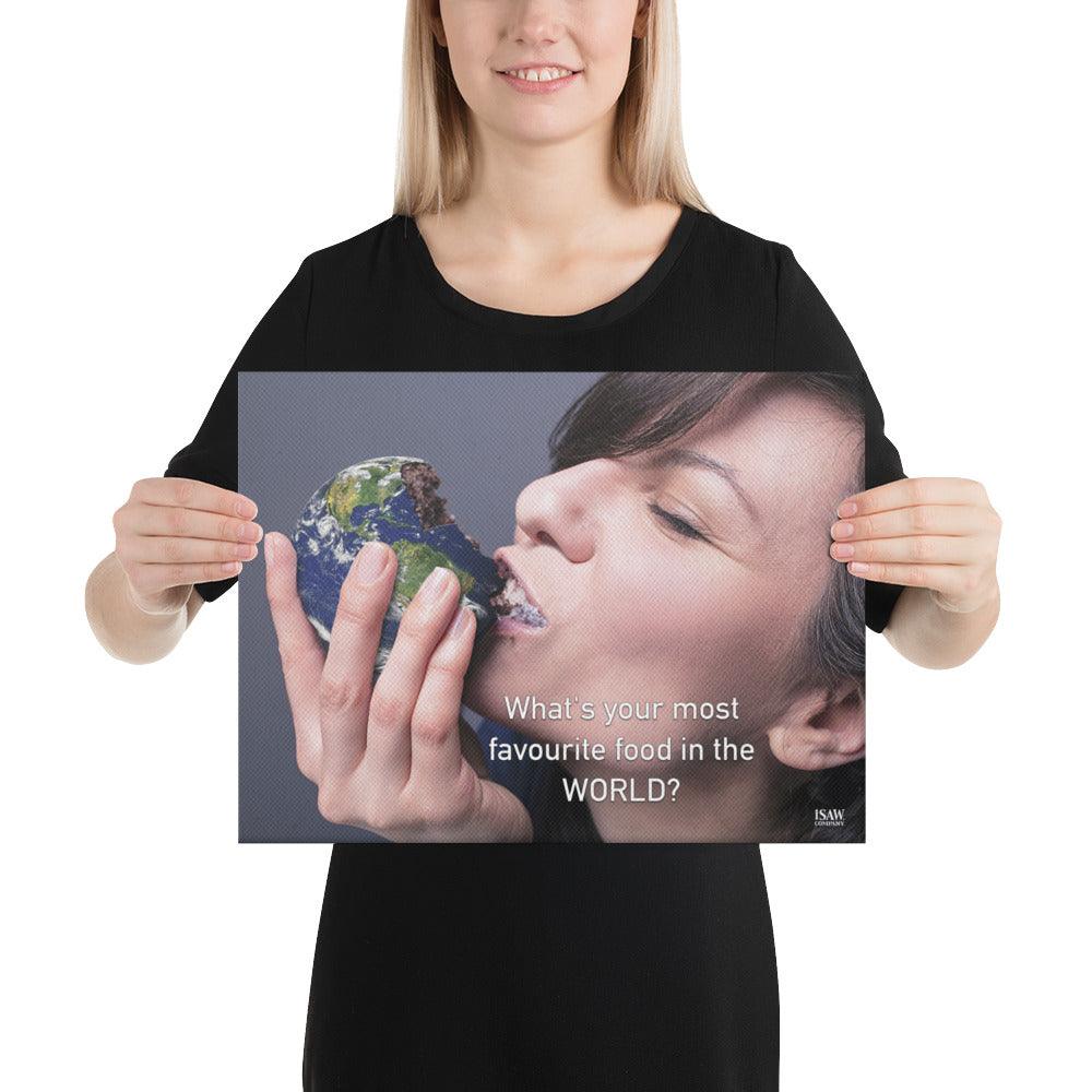 What's Your Most Favourite Food In The World - Canvas Print - iSAW Company