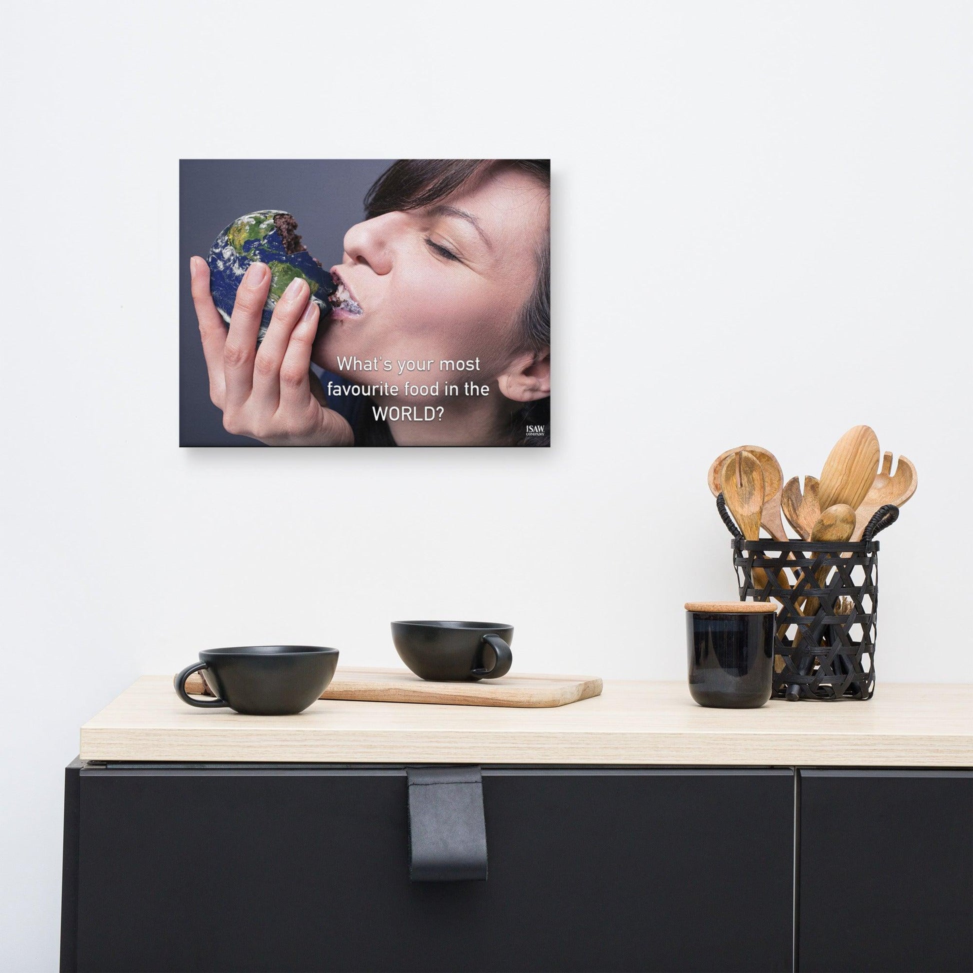 What's Your Most Favourite Food In The World - Canvas Print - iSAW Company
