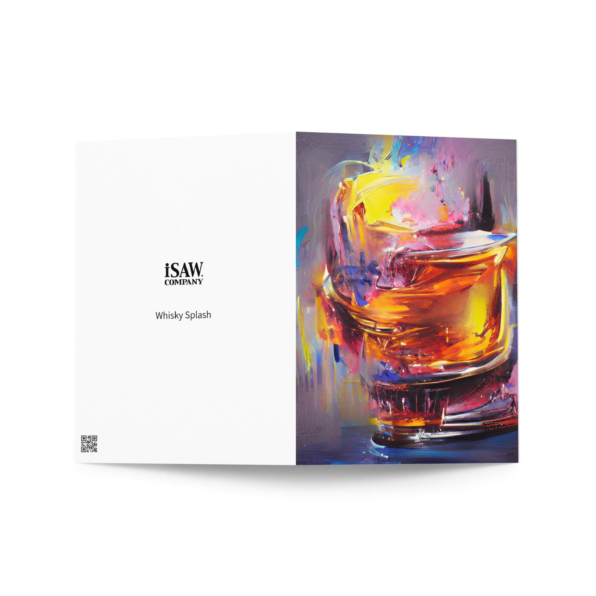 Whisky Splash - Note Card - iSAW Company