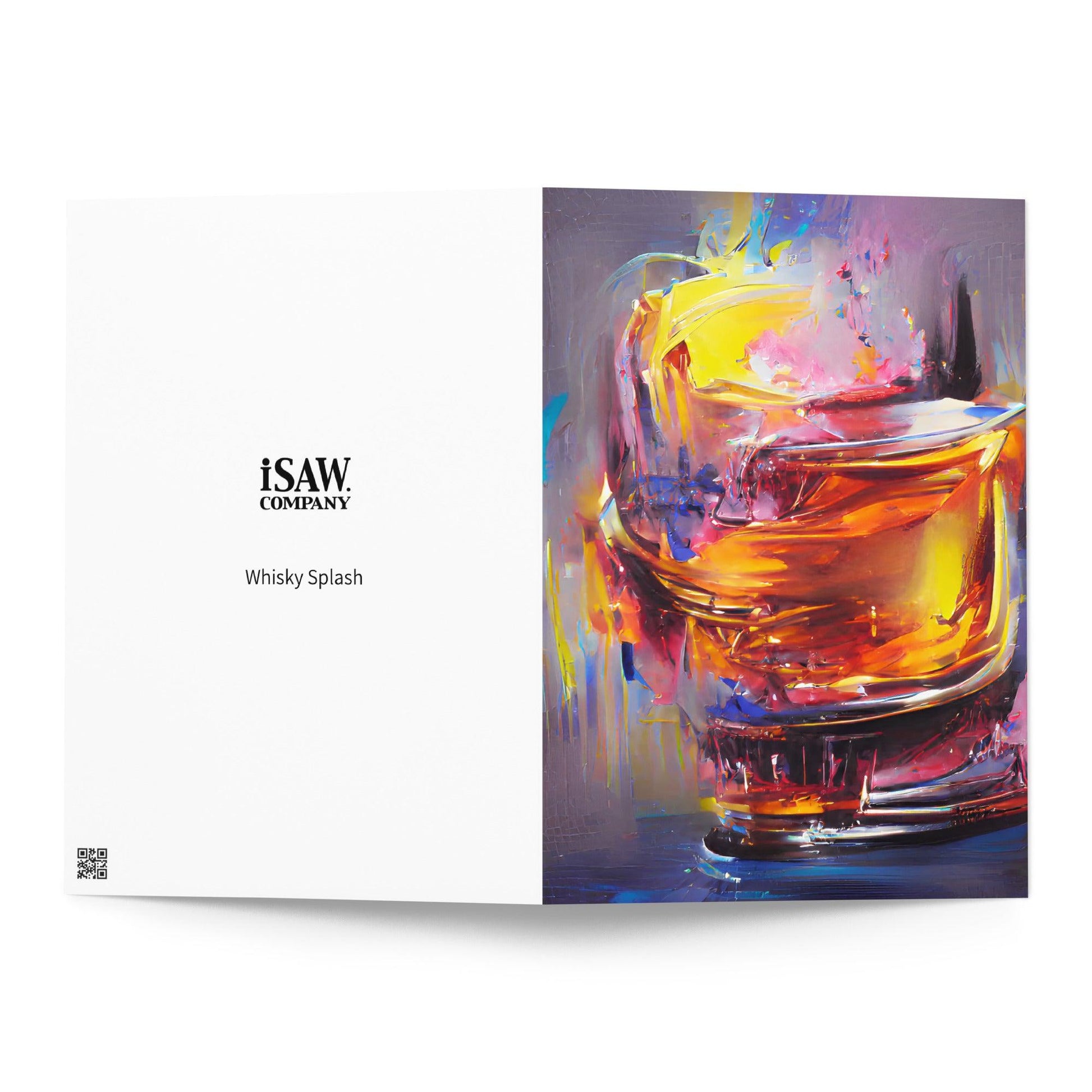 Whisky Splash - Note Card - iSAW Company