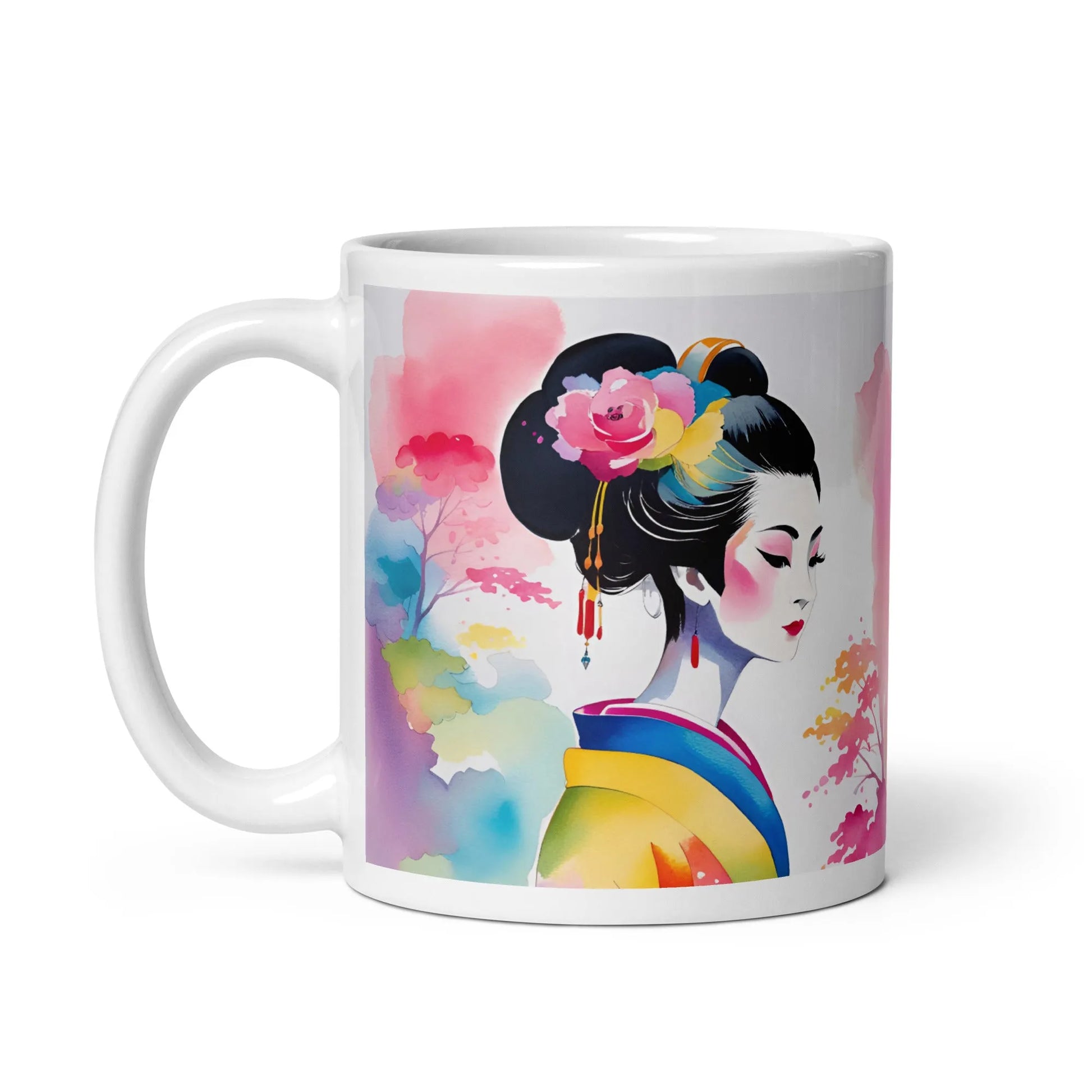 Geisha Girl - White Mug - iSAW Company