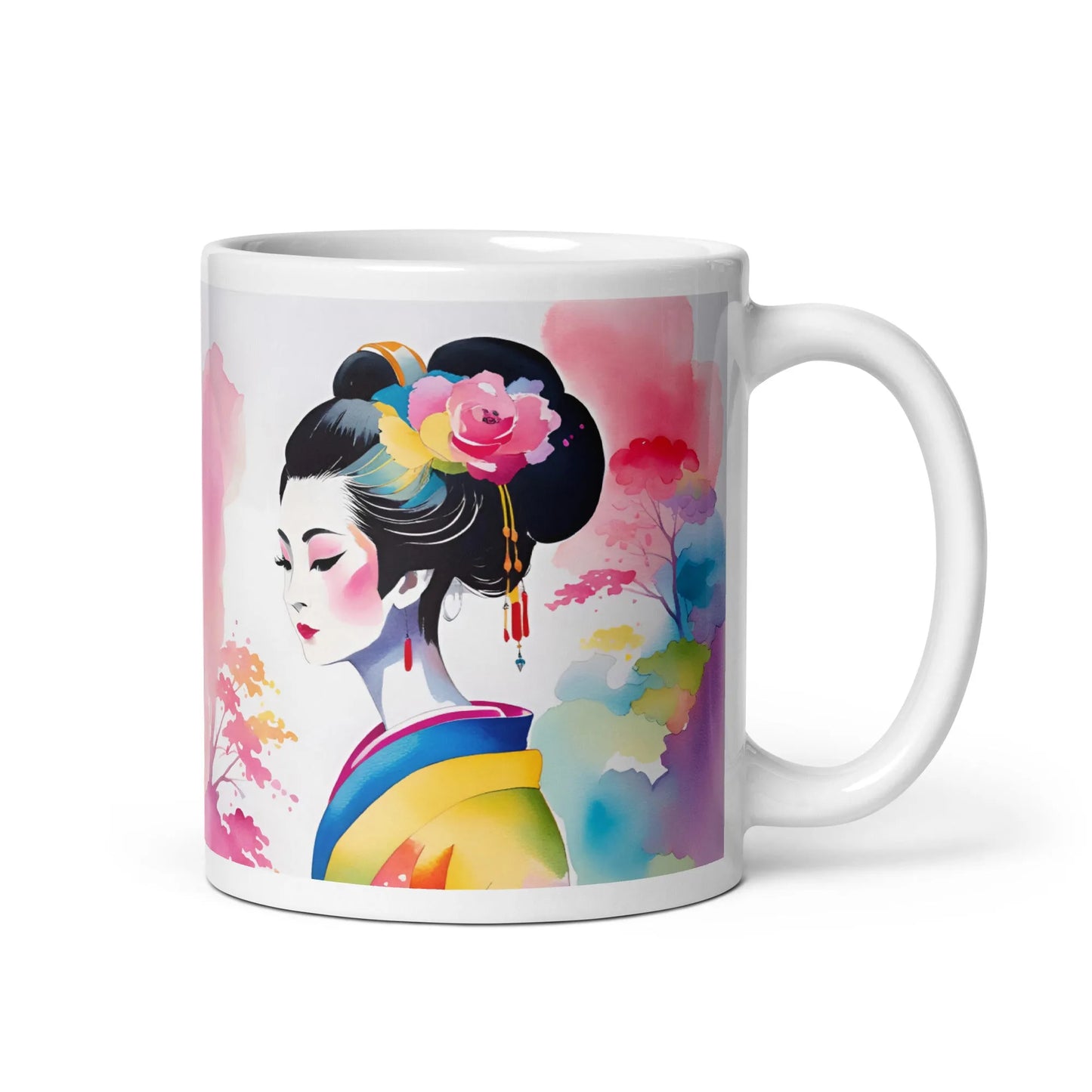 Geisha Girl - White Mug - iSAW Company