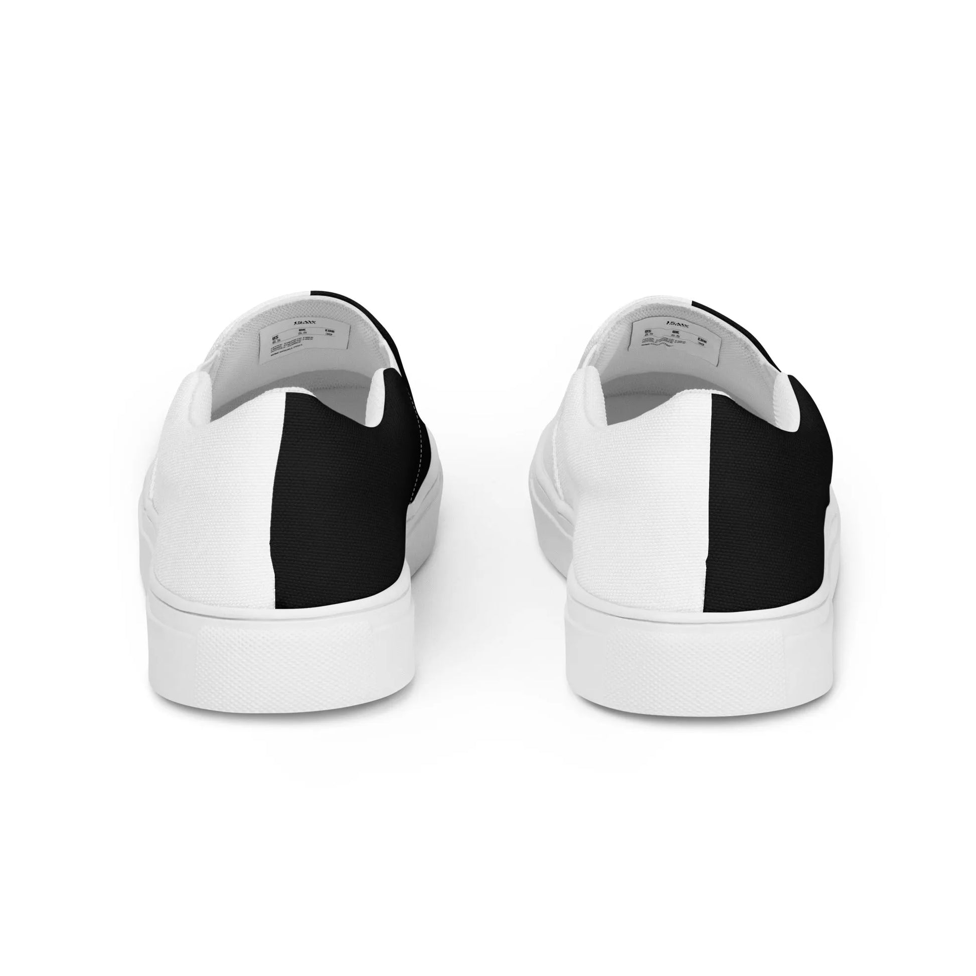 Half Black Half White - Womens Slip-On Canvas Shoes - iSAW Company