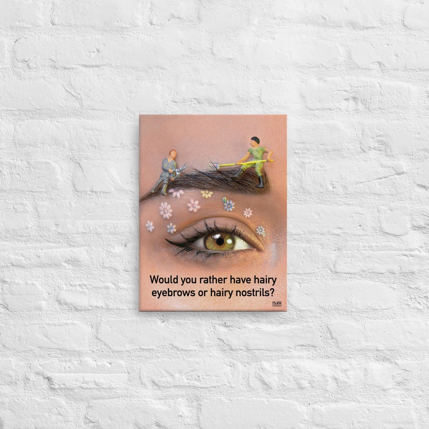 Would You Rather Have Hairy Eyebrows or Hairy Nostrils - Canvas Print - iSAW Company