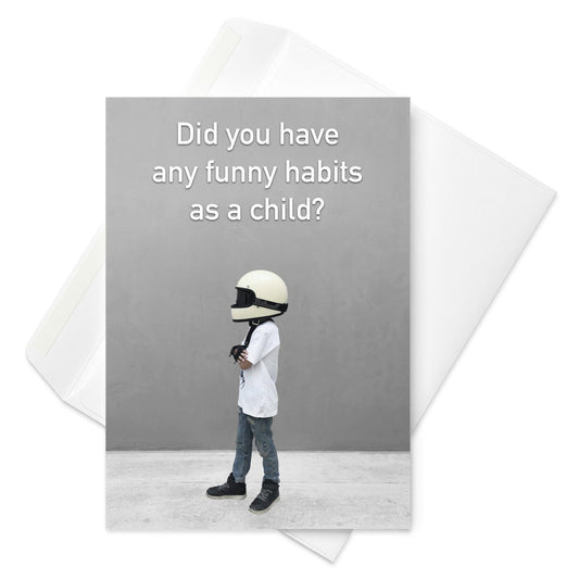 Did You Have Any Funny Habits As A Child - Note Card - iSAW Company