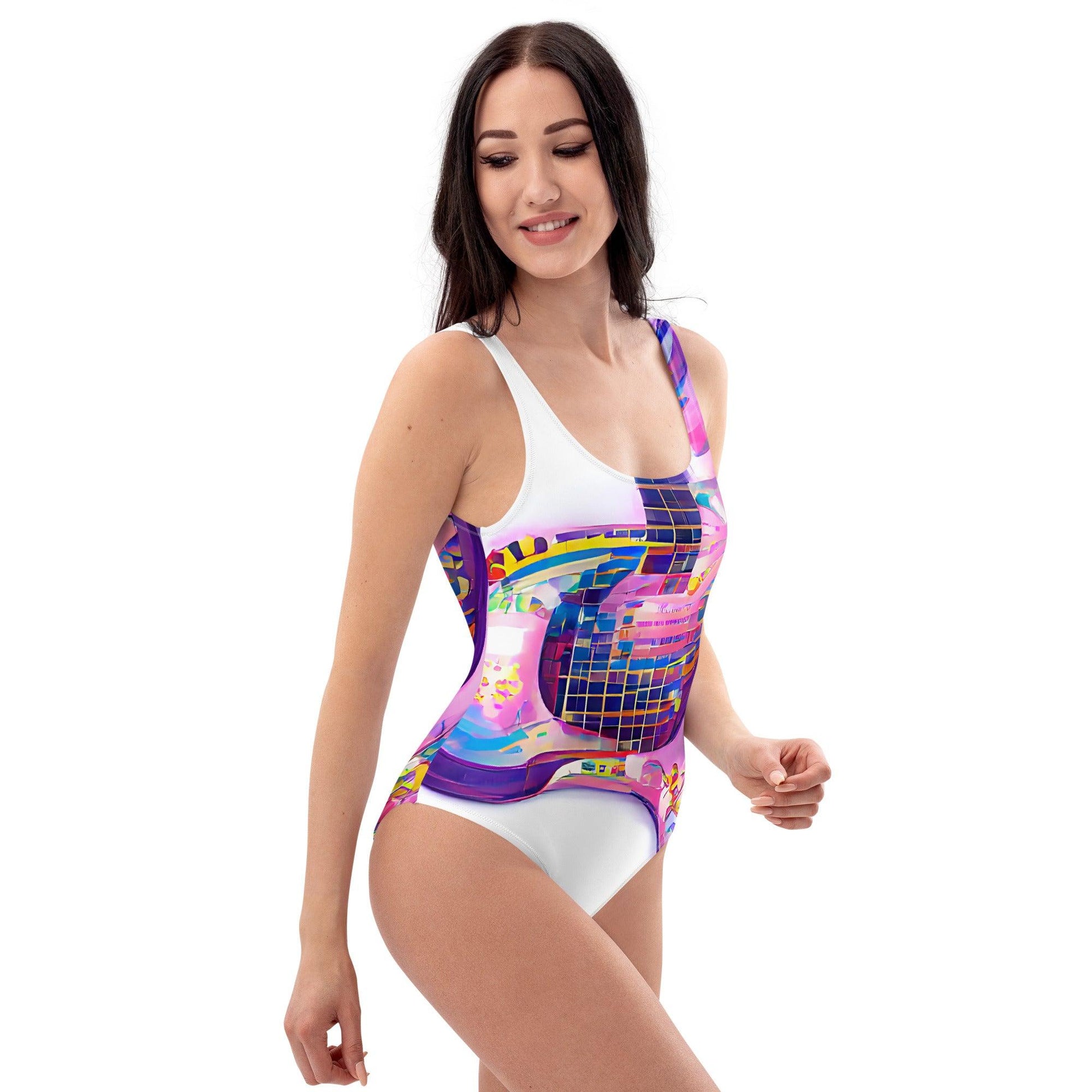 Hippie Guitar - Womens One-Piece Swimsuit - iSAW Company
