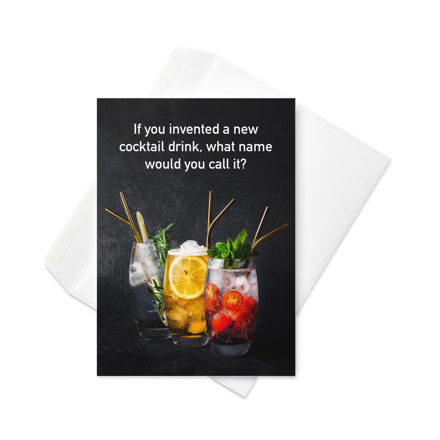 If You Invented A New Cocktail Drink - Note Card - iSAW Company