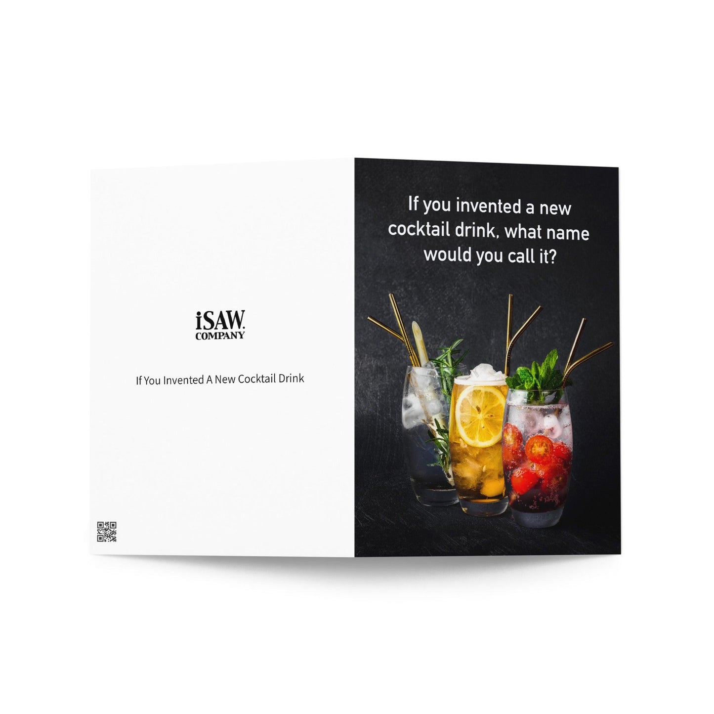 If You Invented A New Cocktail Drink - Note Card - iSAW Company