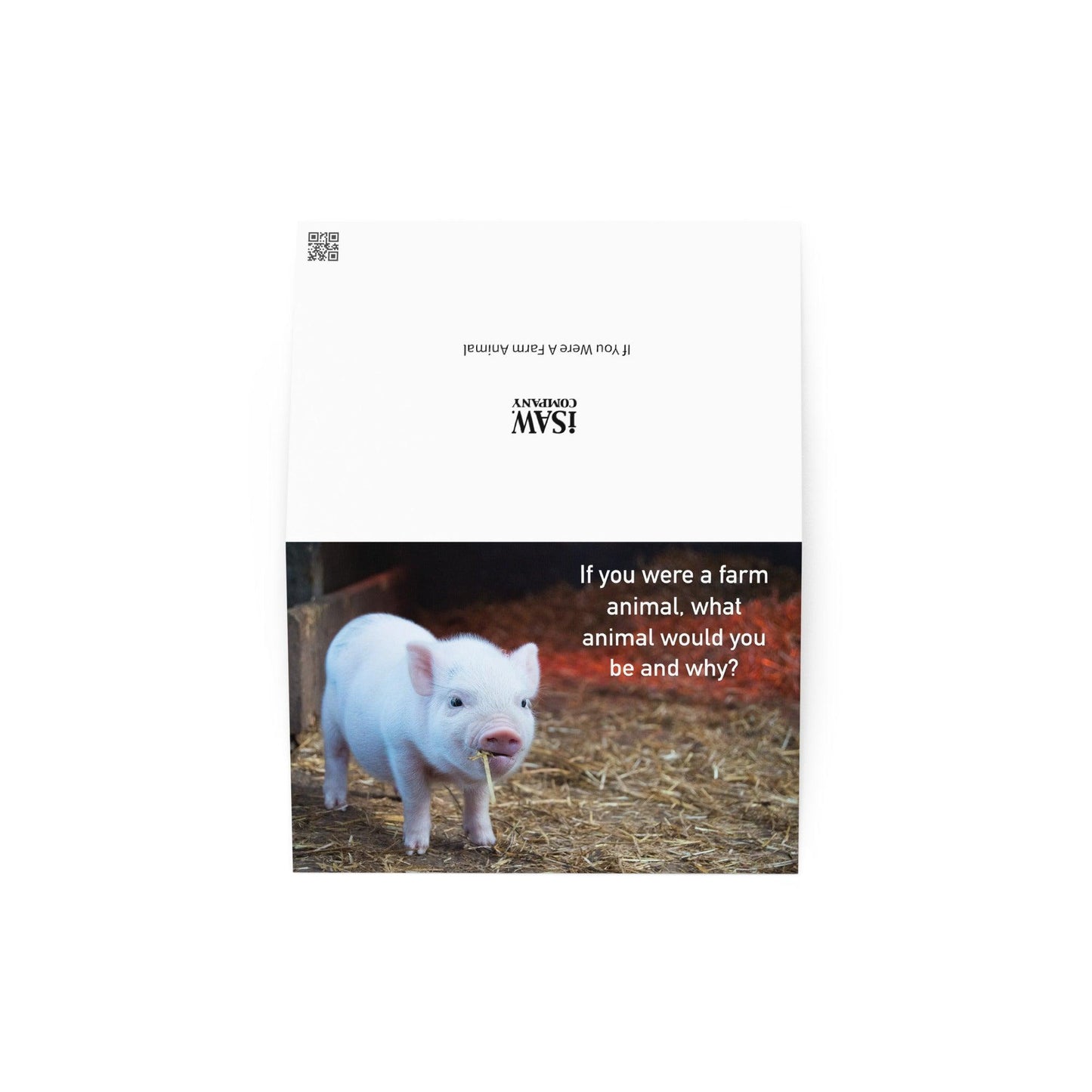 If You Were A Farm Animal - Note Card - iSAW Company