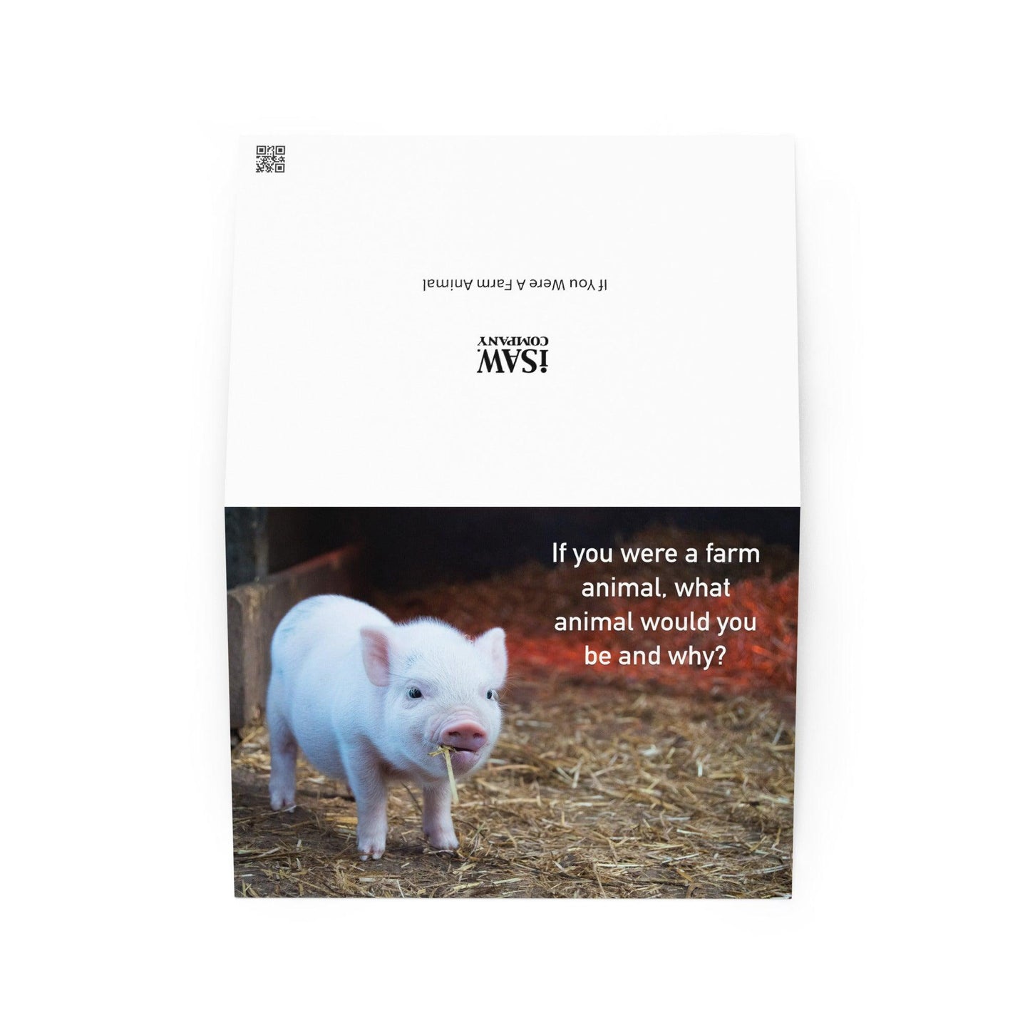 If You Were A Farm Animal - Note Card - iSAW Company