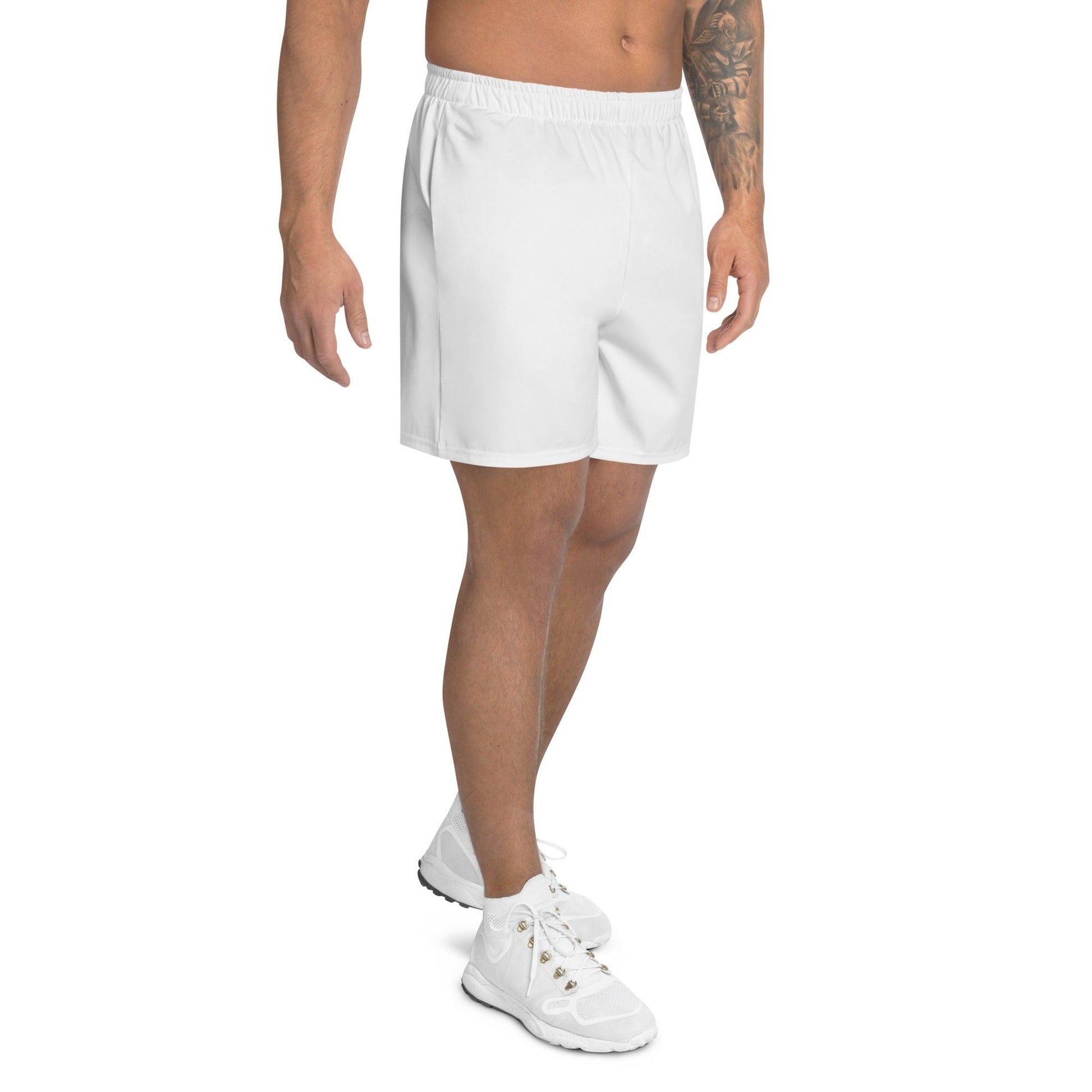 iSAW Mens White Athletic Shorts - iSAW Company