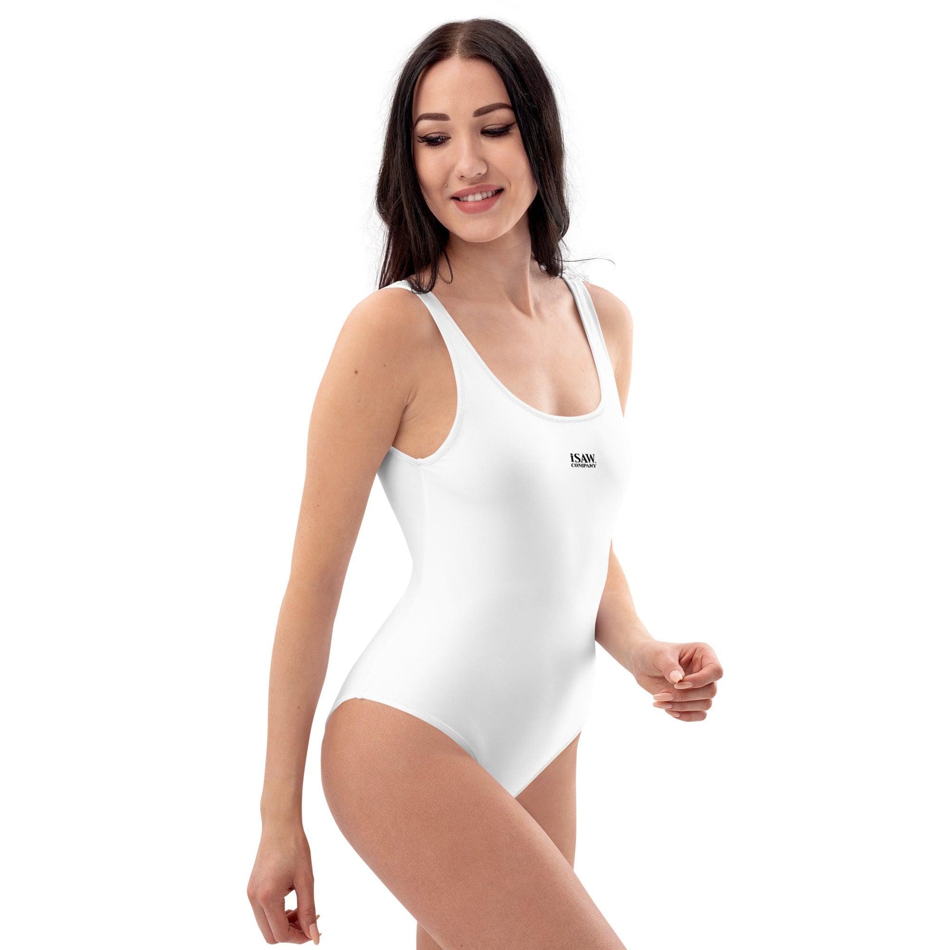 iSAW Womens White One-Piece Swimsuit - iSAW Company