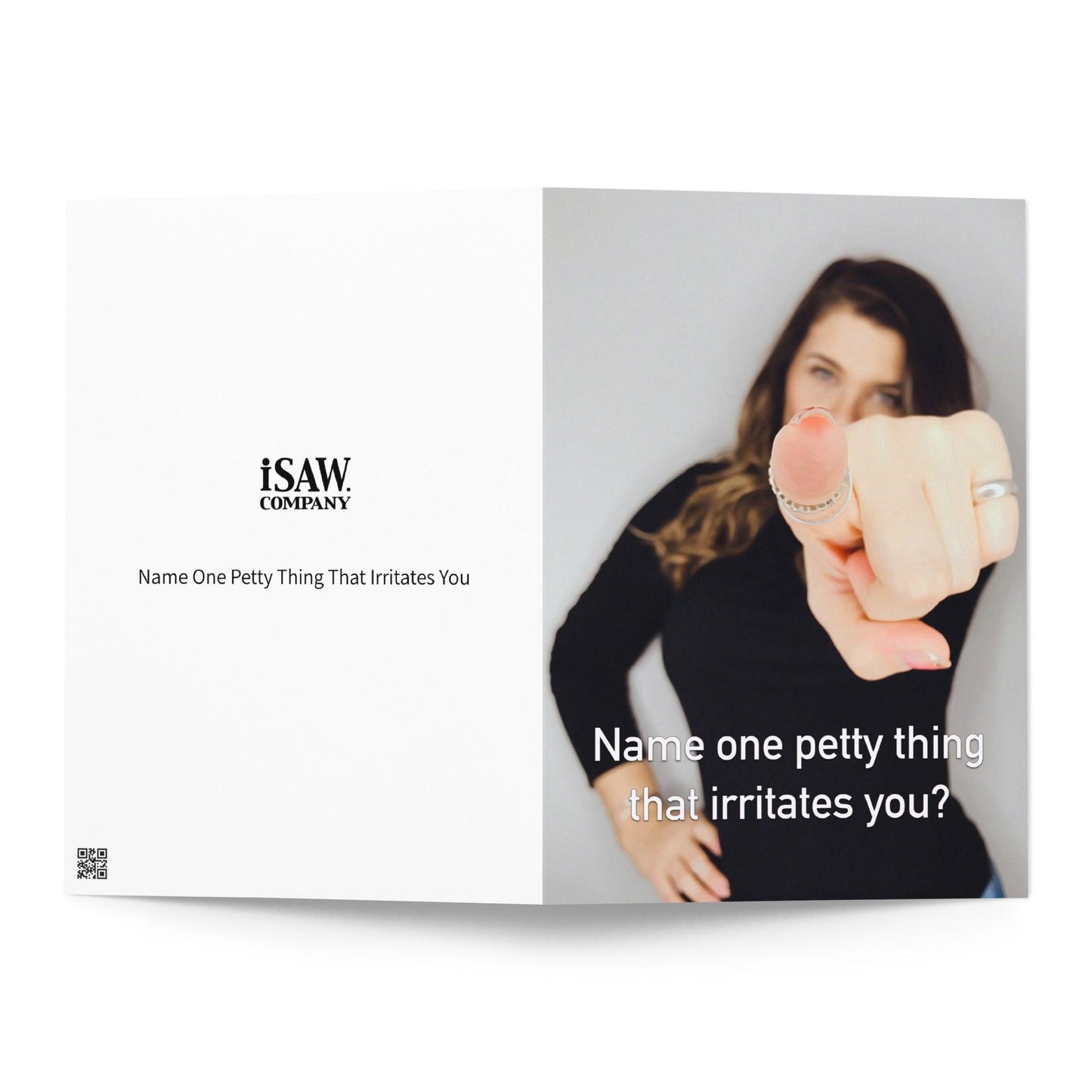 Name One Petty Thing That Irritates You - Note Card - iSAW Company