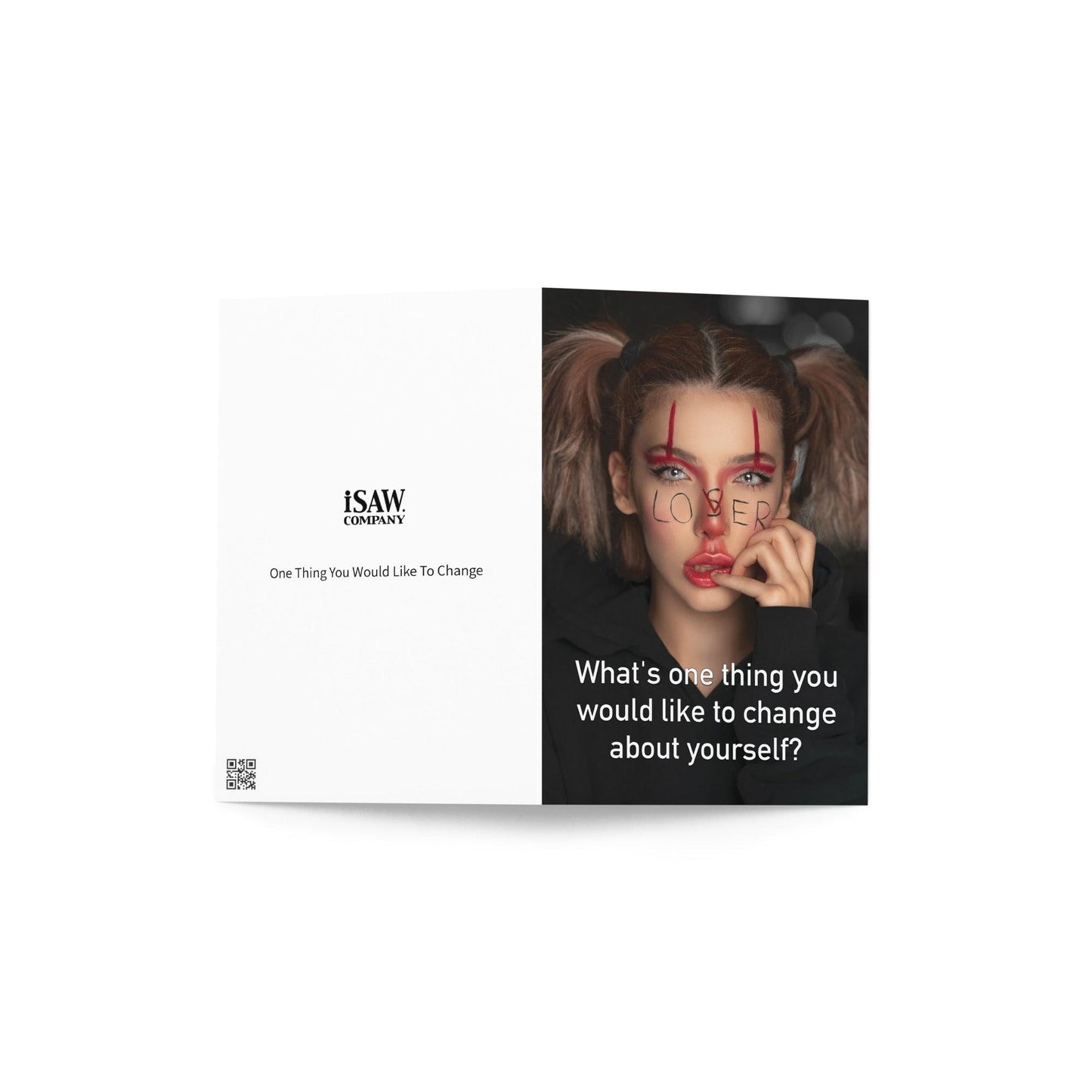 One Thing You Would Like To Change - Note Card - iSAW Company