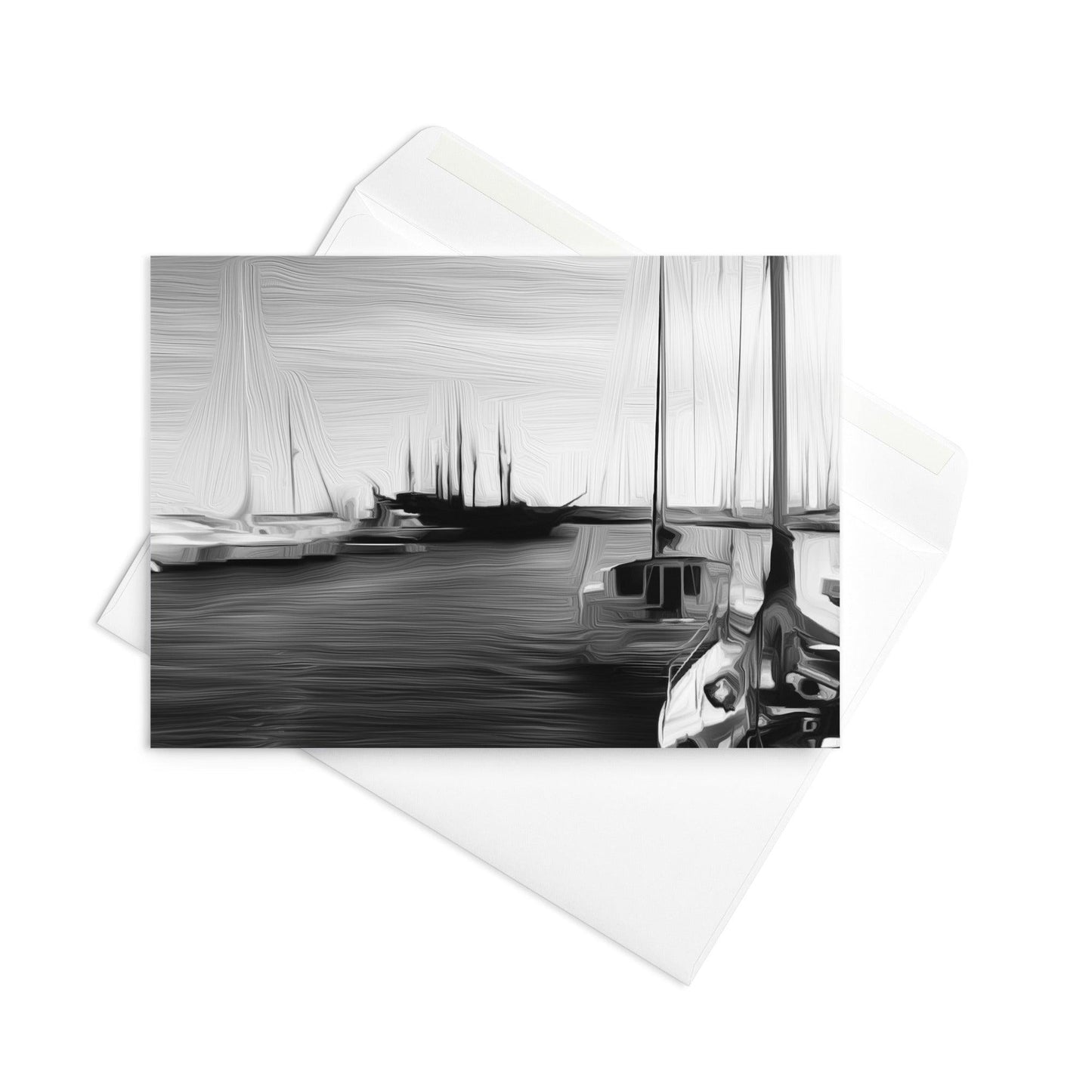 The Sleeping Yachts (at Night) - Note Card - iSAW Company
