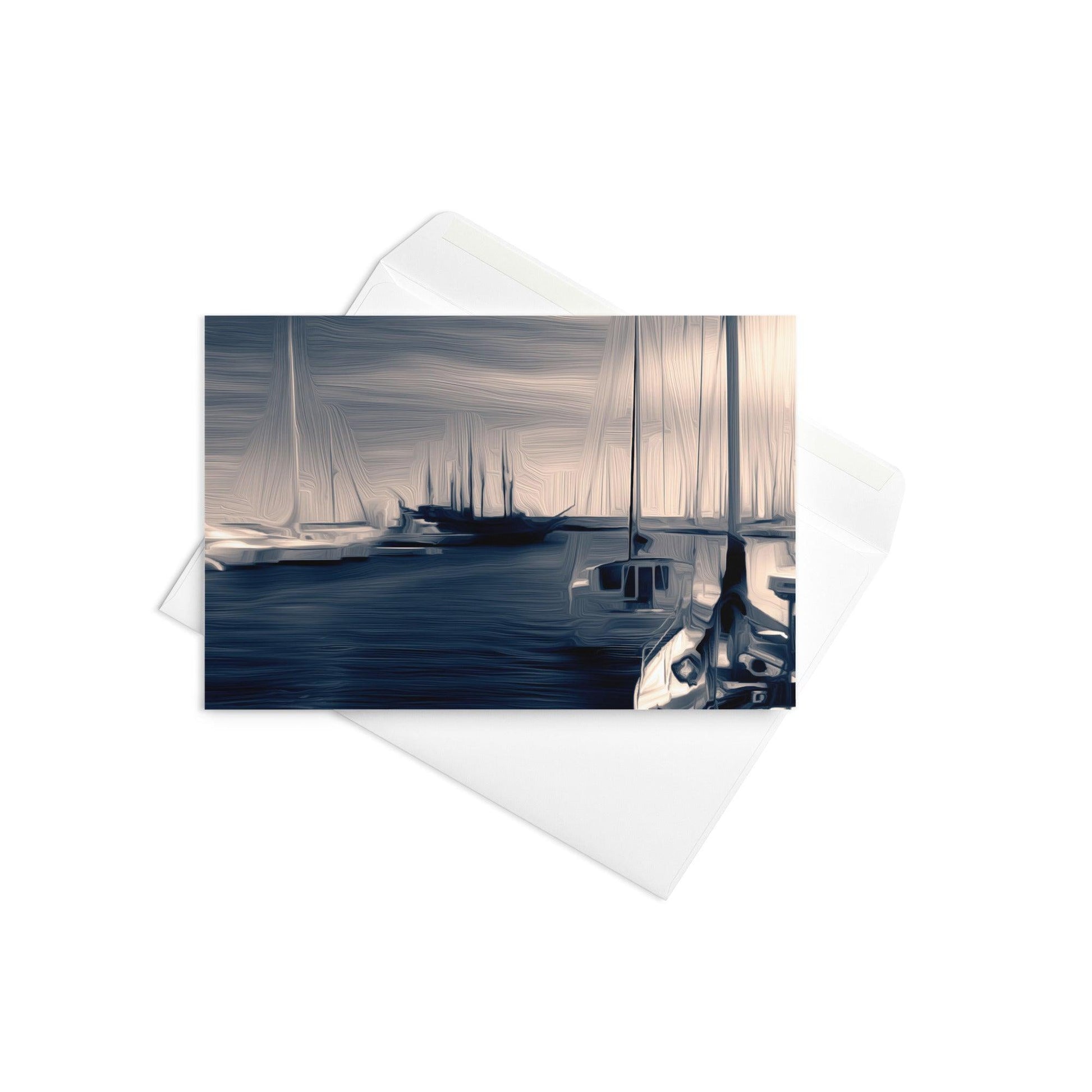 The Sleeping Yachts (at Sunrise) - Note Card - iSAW Company