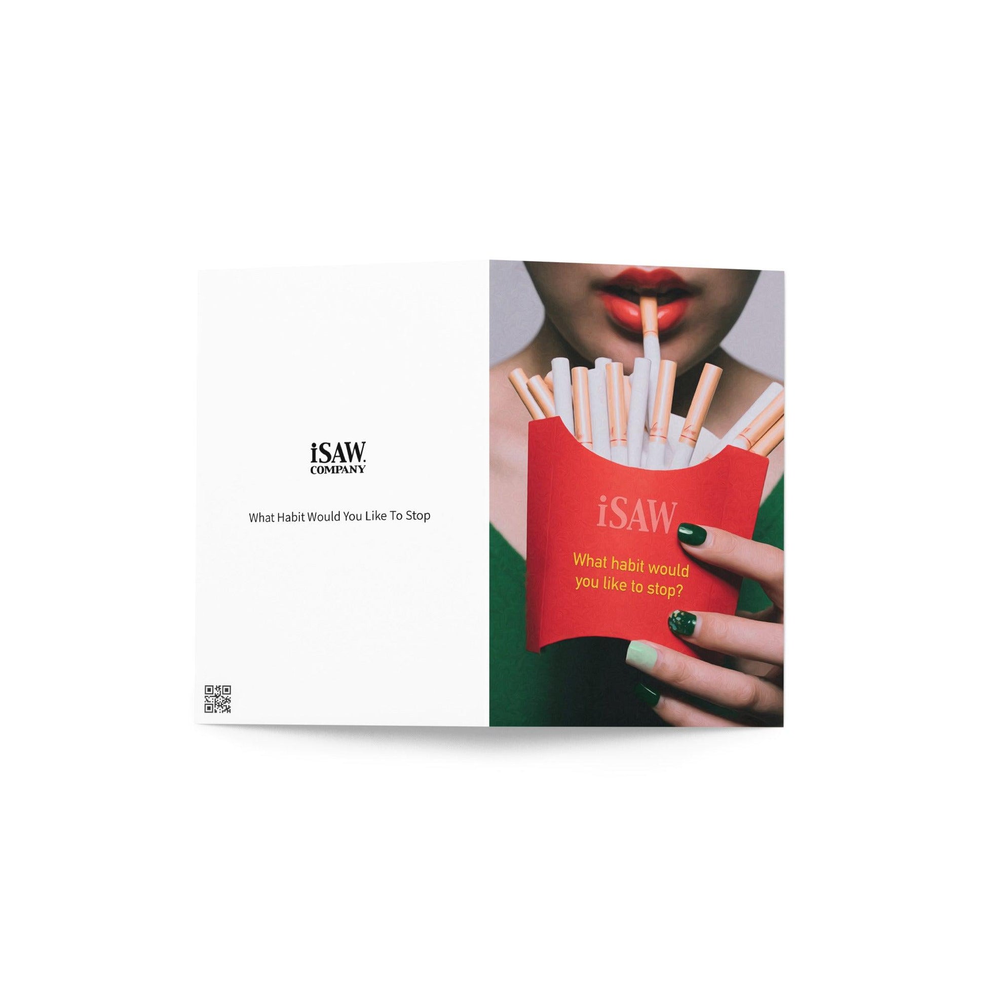 What Habit Would You Like To Stop - Note Card - iSAW Company