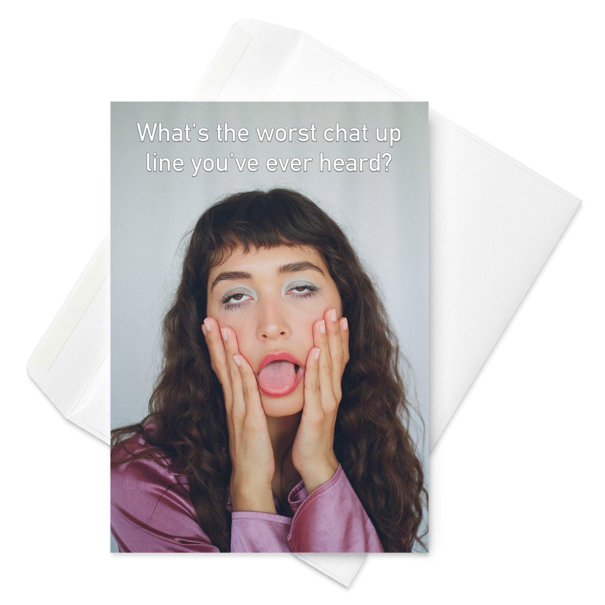 What's The Worst Chat Up Line You've Ever Heard - Note Card - iSAW Company