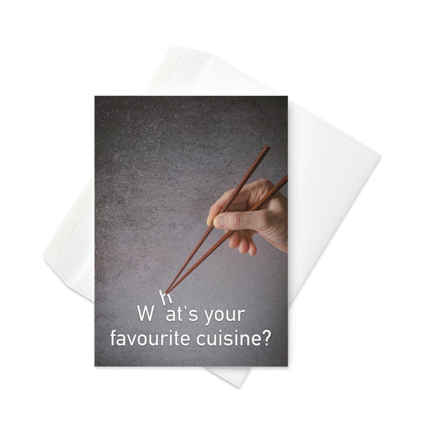What's Your Favourite Cuisine - Note Card - iSAW Company