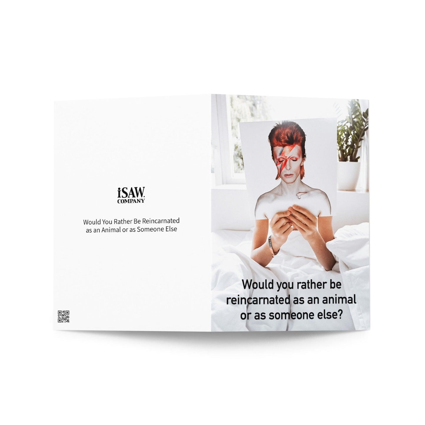 Would You Rather Be Reincarnated as an Animal or as Someone Else - Note Card - iSAW Company